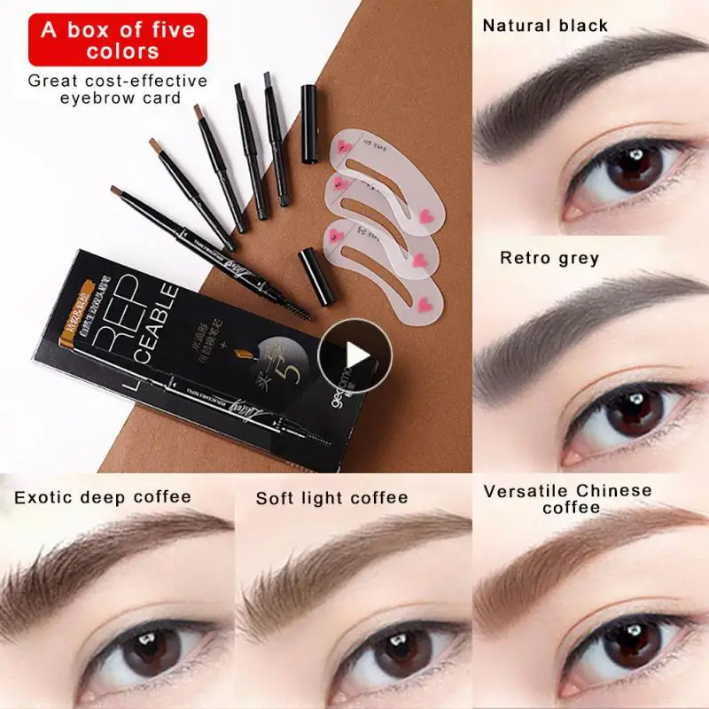 

Drop-shaped Eyebrow Pencil Waterproof And Not Smudged Genuine Anti-sweat Long-lasting Non-makeup Wholesale Buy One And Enjoy 5