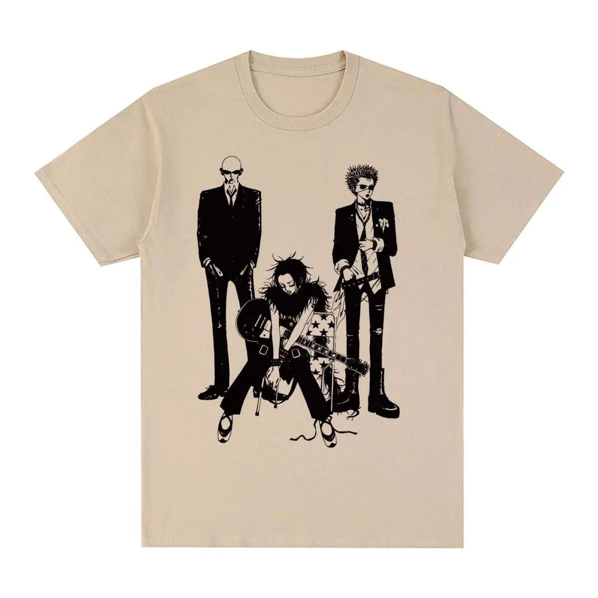 

Nana Osaki Black Stones Vintage T-shirt Cotton Funny Anime Manga Men T shirt New Tee Tshirt Womens Tops