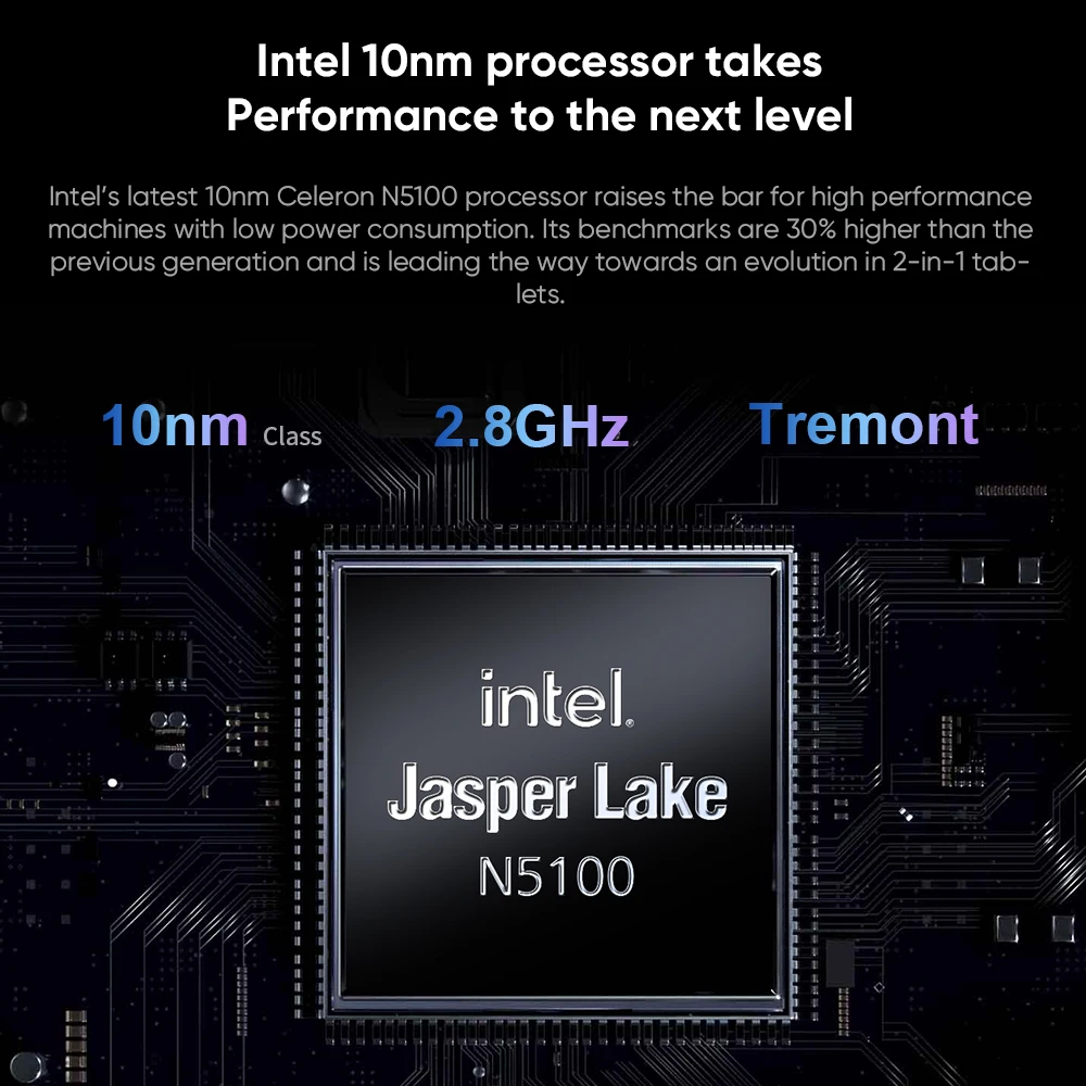 CHUWI Hi10 Go планшет с 10 1-дюймовым дисплеем процессором Intel Celeron N5100 ОЗУ 6 ГБ ПЗУ 1 Windows -