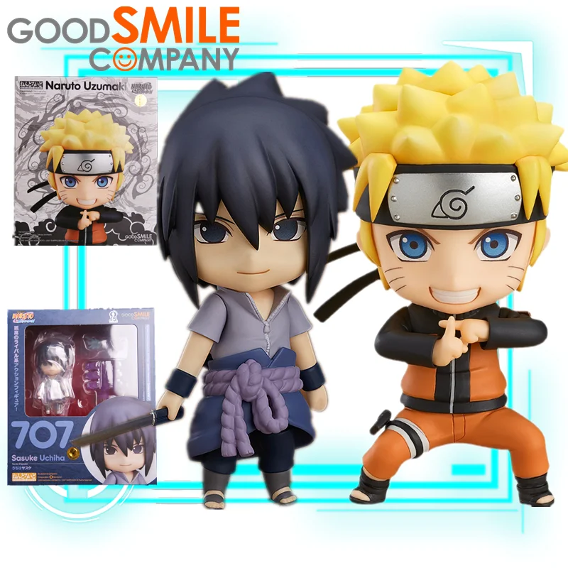 

Good Smile 682 Original Nendoroid GSC 707 Naruto Uchiha Sasuke Japanese Anime Kawaii Action Figure Doll Model Toy Christmas Gift