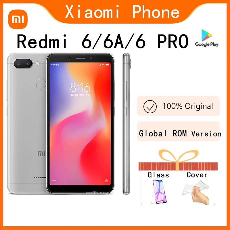 original Xiaomi Redmi 6 /6A/ 6 PRO celular googleplay smartphone Fingerprint Octa-core Globa ROM version