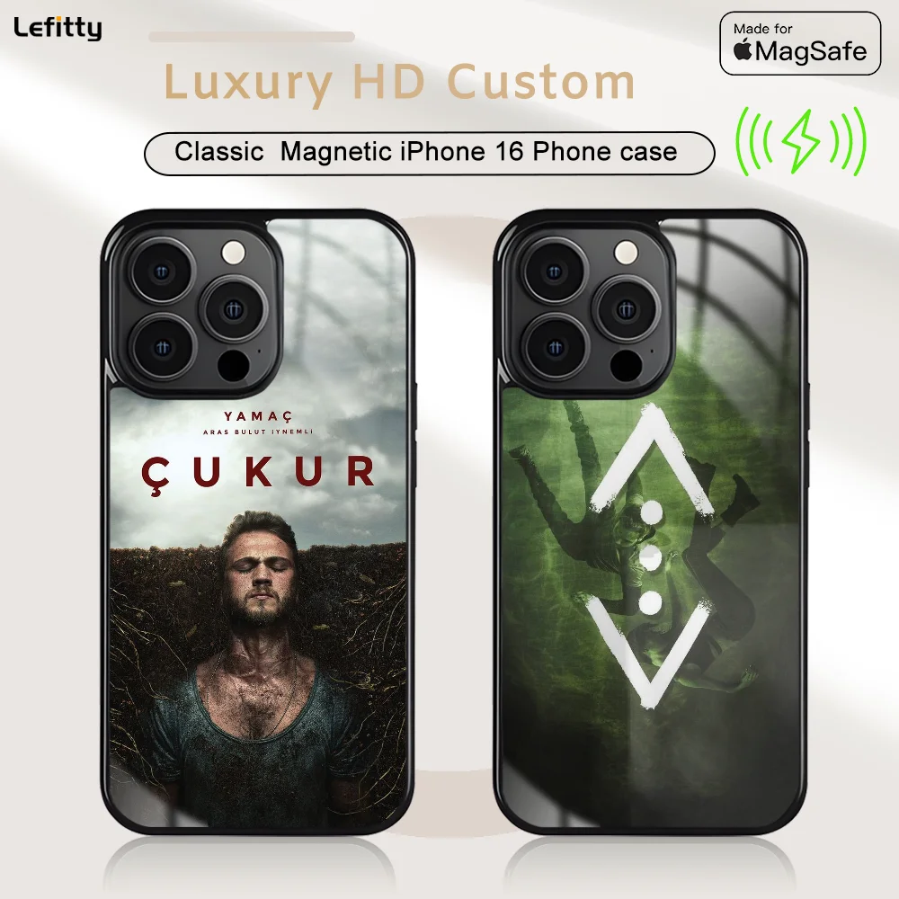 Чехол для телефона TV C-Cukur iPhone 16 15 14 13 12 11 Pro Max Plus мини-магнитный чехол беспроводной