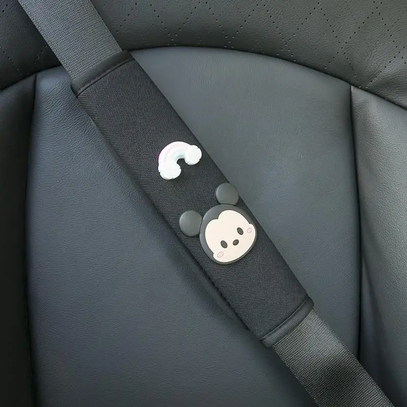 

Car Safety Belt Shoulder Pad Cover a Pair of Lengthened Four Cute Decorations Car Interior Decoration Female Breathable Type