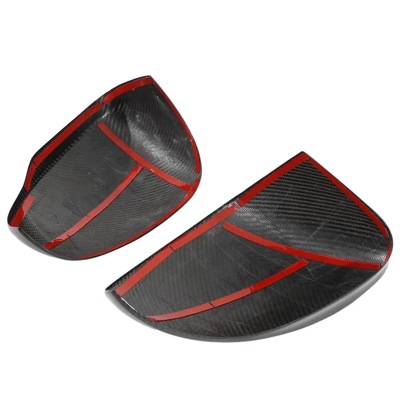 Фото Накладки на зеркала заднего вида из настоящего карбона для Alfa Romeo Tonali 2022+, декоративные наклейки, аксессуары для защиты экстерьера автомобиля №5