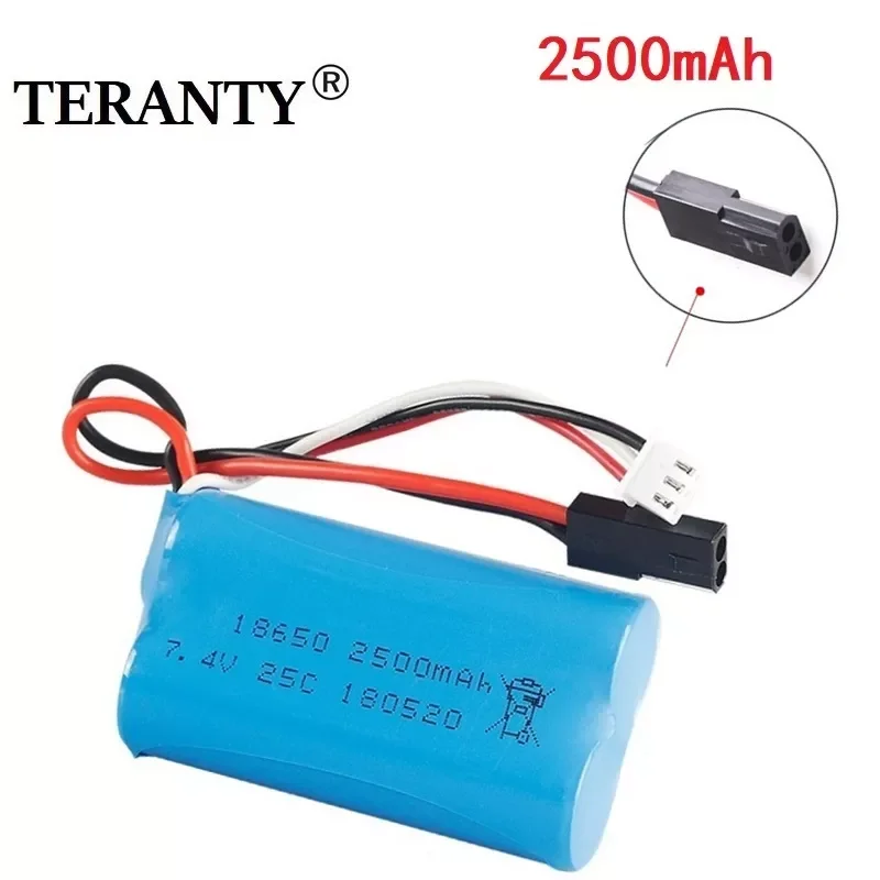 

NEW2023 18650 7.4V 2500Mah 25C Li-ion Battery For MJX T40 T40C F39 F49 T39 Syma 822 RC Helicopter Drone Part for BG1518 BG1513 B
