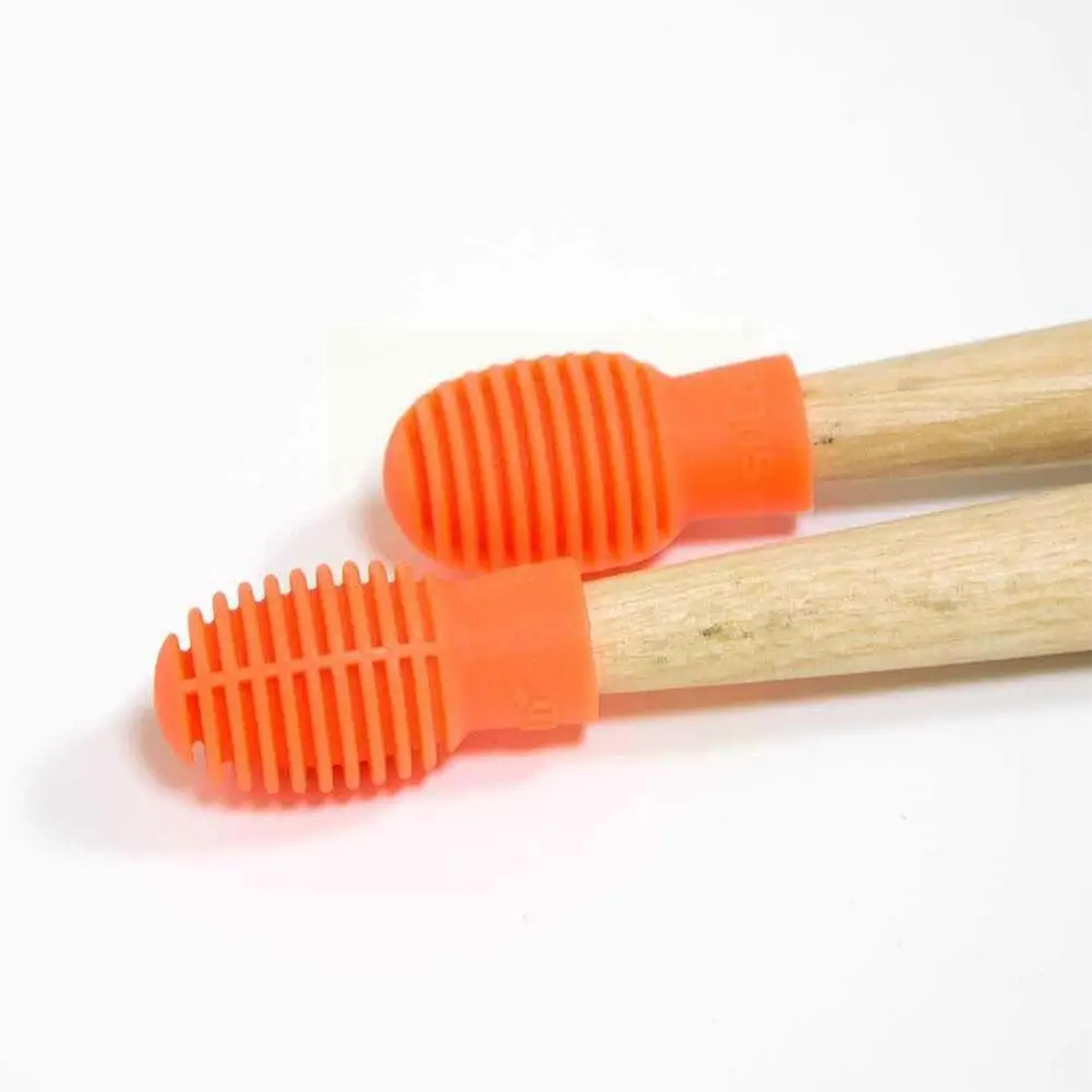 

4 Pieces Mute Drum Dampener Kids Gift Percussion Accessory Tips Practice Drumstick Stick Silence Silicone Silent R9c0