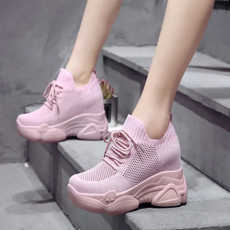 

Women Autumn Platform Sneakers Women Chunky Causal Dad Shoes Woman Thick Sole Ladies Vulcanize Shoe Laces Chaussures Femme 34-40