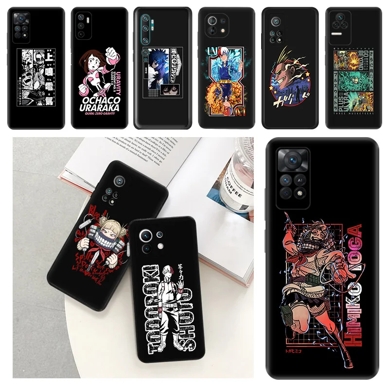 

Anime My Hero Academia Black Matte Anti-Drop Phone Case For Xiaomi 13 Lite 12x 12s 12t Pro a2 cc9e Redmi K50 k60 Ultra 12c Cover