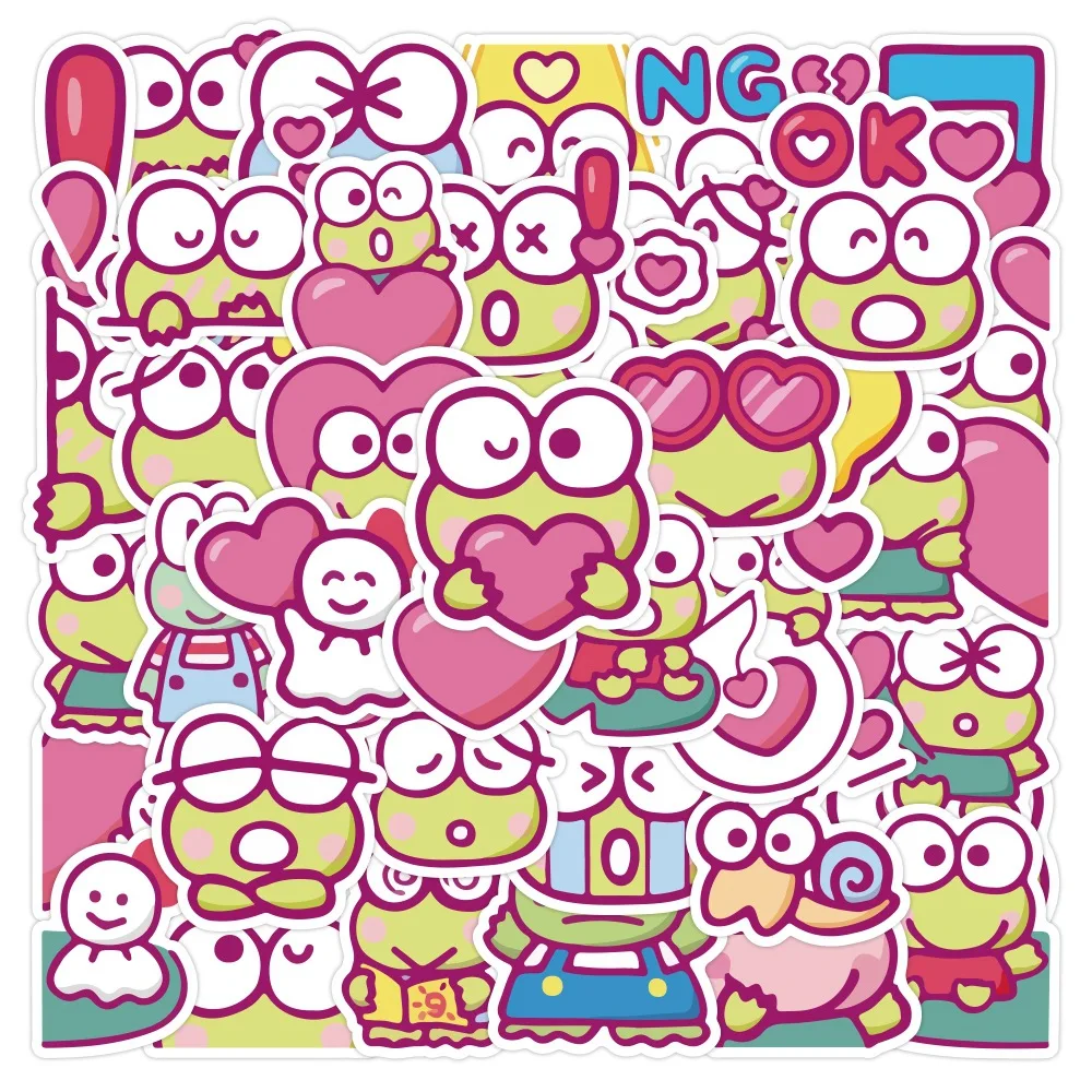 

40 Kerokero Keroppi аниме мультфильм Граффити украшение для ноутбука мотоцикла чемодан для воды стикер для канцелярских товаров оптовая продажа