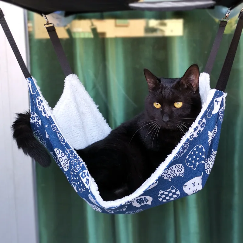 Cotton Cat Hammock Pet Hammock Plus Velvet Breathable Hook Cat Hammock Cat Swing Hanging Nest Pet Cat Hammock Supplies