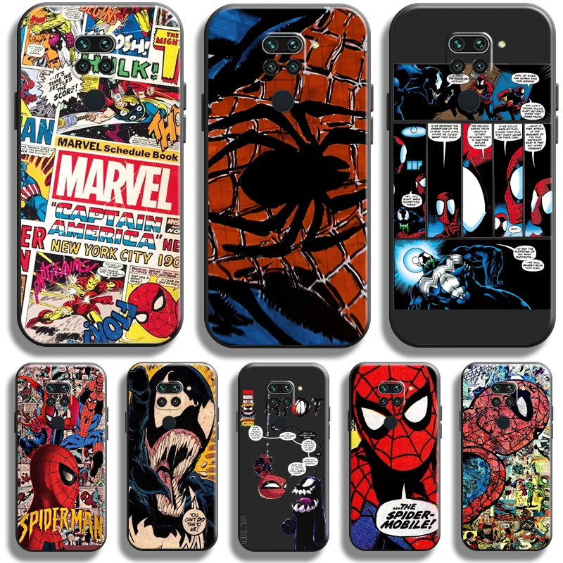 

Comics Spiderman Venom For Xiaomi Redmi Note 9 9 Pro 9T 5G Phone Case Soft Coque Funda Back Silicone Cover Liquid Silicon