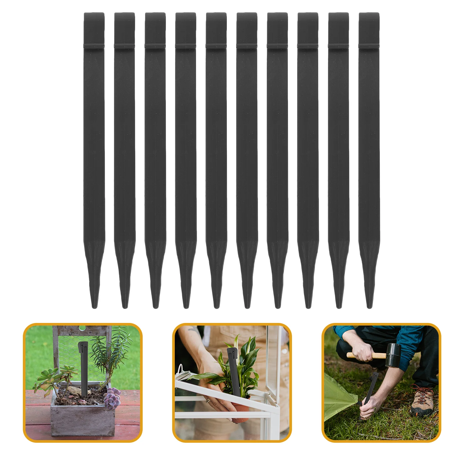 

10 Pcs Camping Canopy Nail Shaped Stake Landscaping Stakes Ground Nails Gardening Pegs Landscape Edging