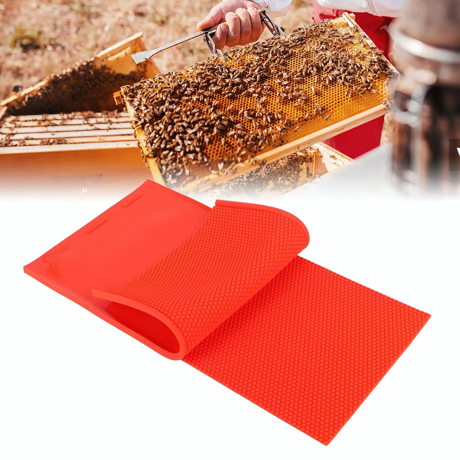 

Beeswax Mold Set Of 2 Beeswax Foundation Press Embosser Machine Bee Keeping Equipment Silicone Honeycomb Molds For Making