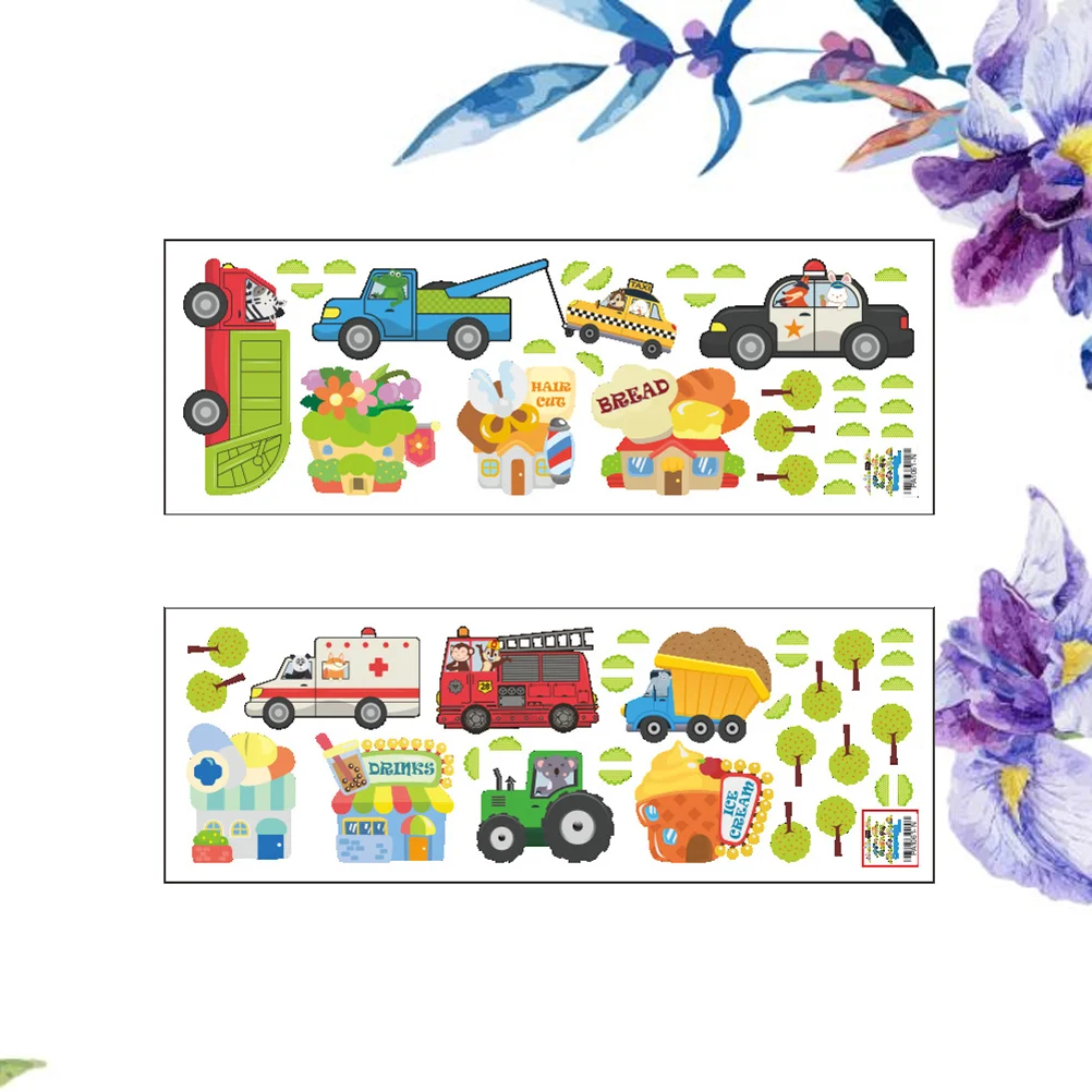 

Wall Sticker Decoration Stickers Trucks Racing Cars Wall Sticker Car Removable Wall Sticker Racing Stickers Cartoon Home Goth