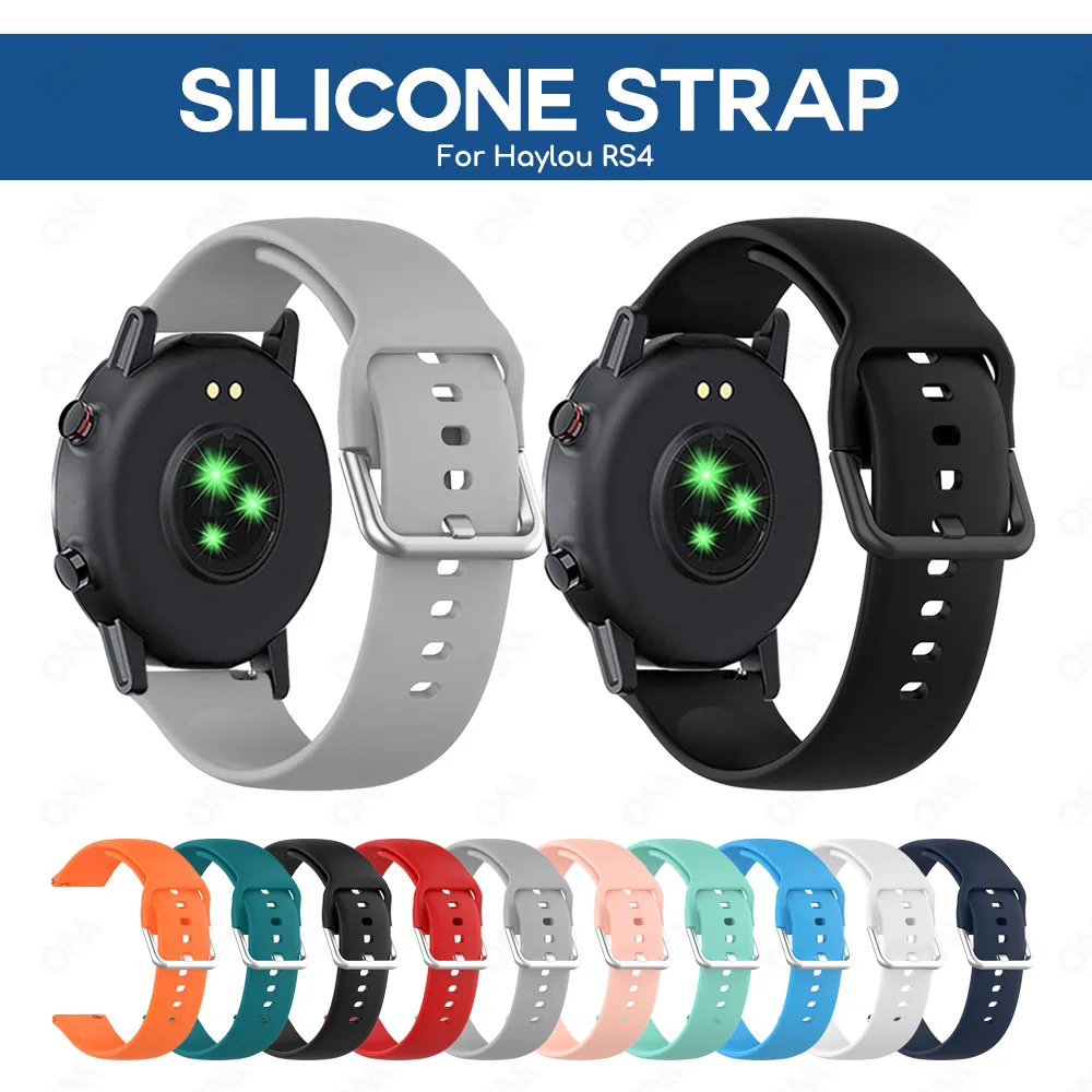 

Watch Band for Xiaomi Haylou RS4 RS3 Solar LS05 LS05S RT2 Watchband Strap for Haylou RS4 Silicone Bracelet Wristband Replacement