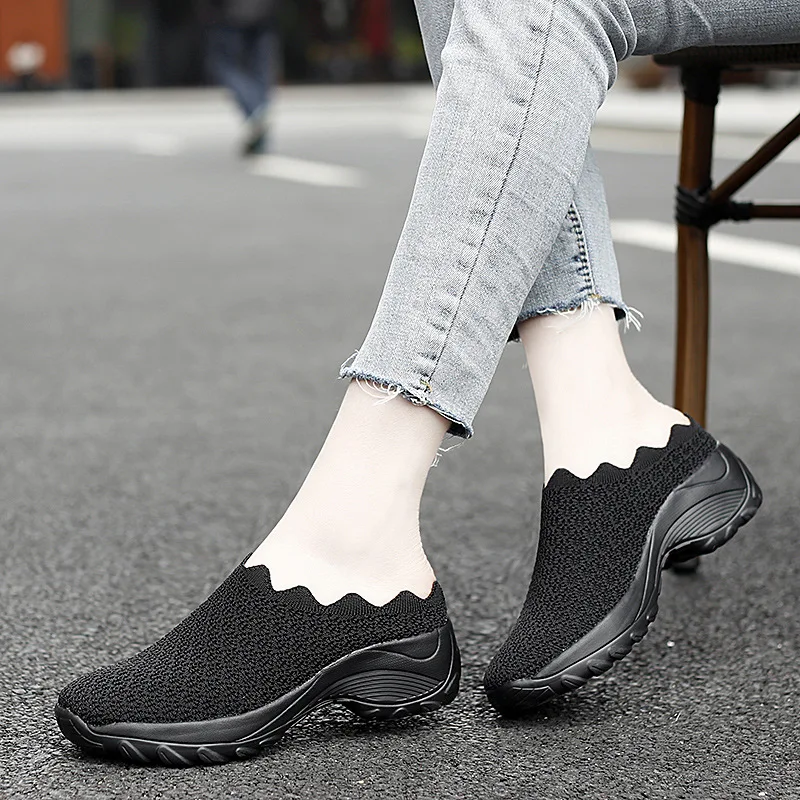 Women's Sneakers 2022 New Breathable Lightweight Training Shoes woman High Quality Slip On Flat Shoes Ladies Loafers 35-42