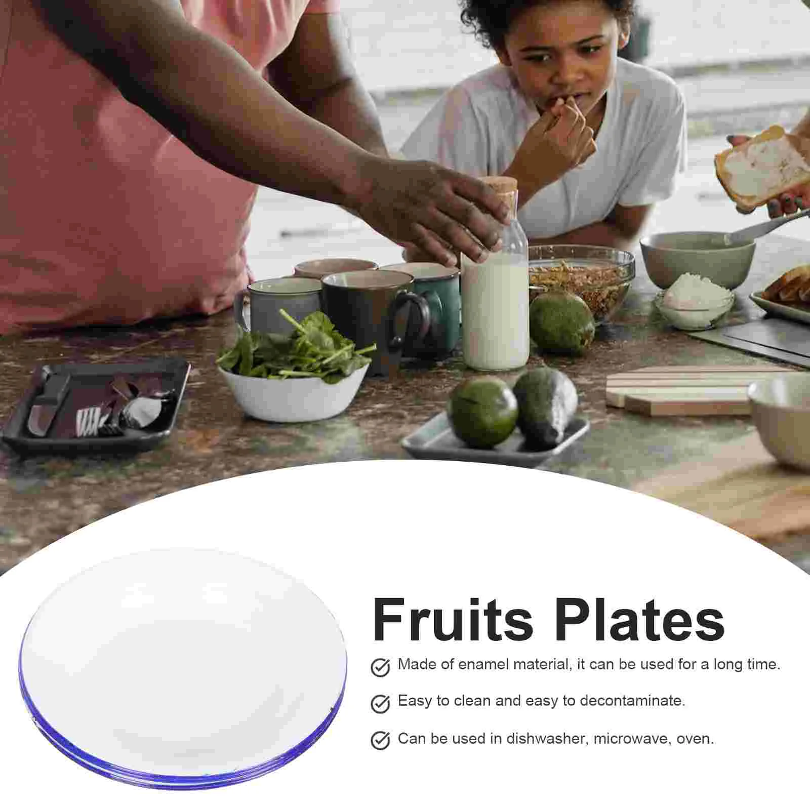 4 шт. эмалированная тарелка подносы для чашек посуда сервировочная небьющаяся