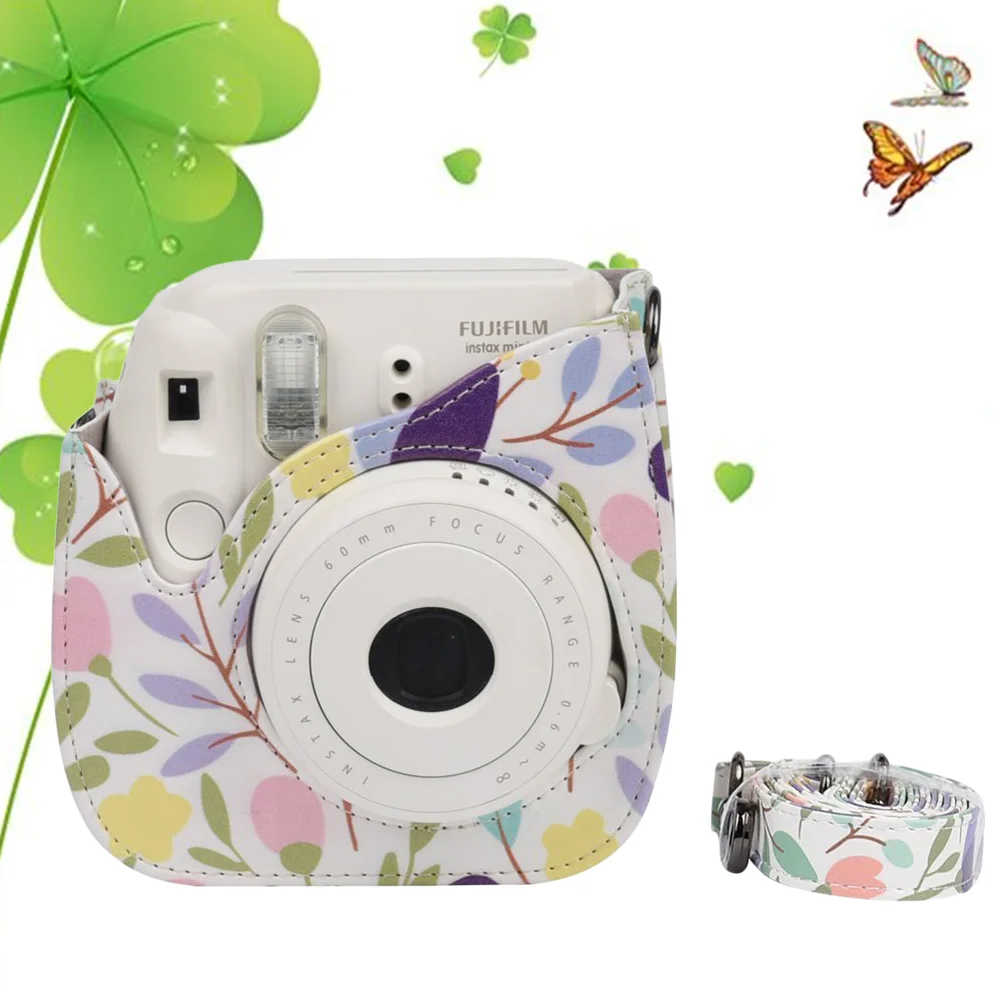 

Shoulder Camera Bag Protective Case Colorful Patterns Leather Camera Bag for Mini 8/ 8+/