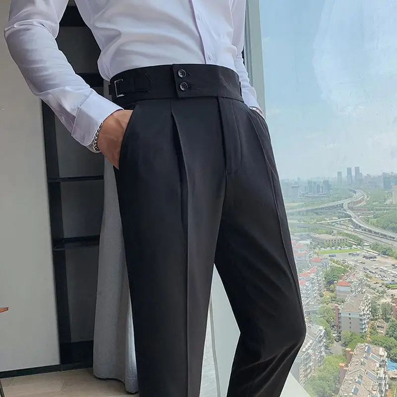 

2023 New Men Slim Pants Trajes De Vestir Para Hombre Pantalon Classique Pour Homme Siyah Pantolon Erkek Men White Suit
