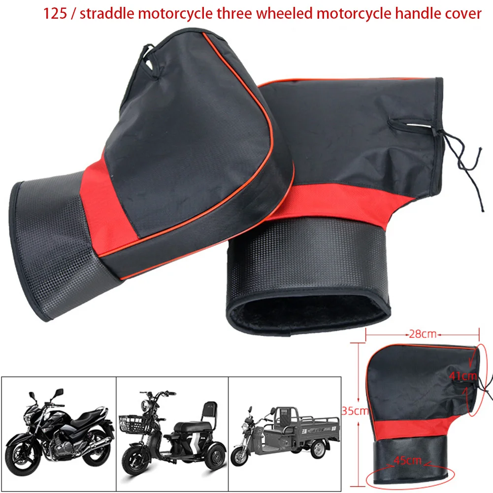 

Motorcycle Handlebar Covers Winter Thick Warm Handle Bar Gloves Covers Universal Motorcycles Scooters Hand Warmer