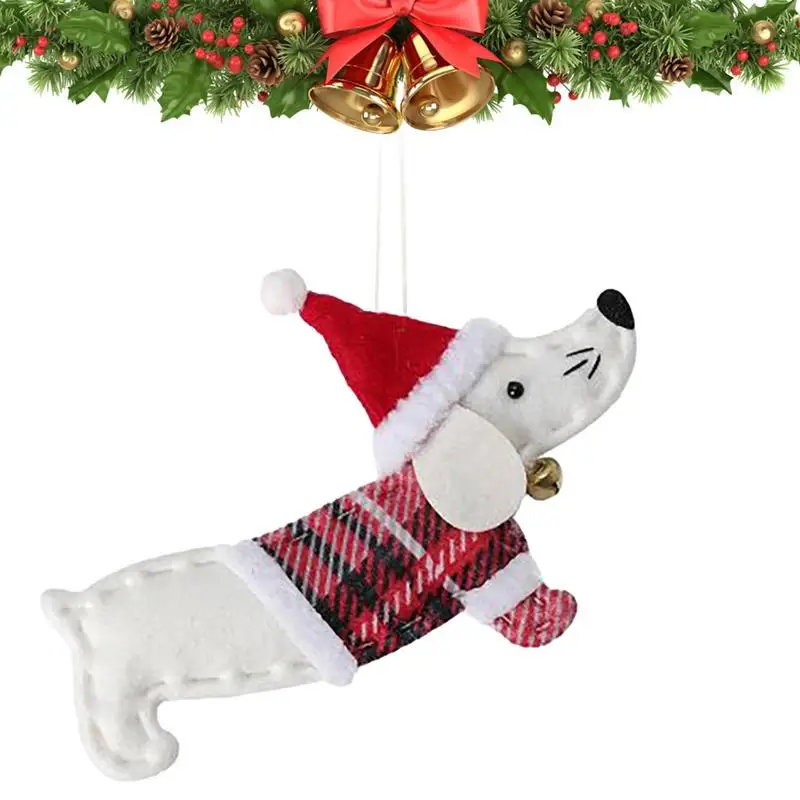 Dachshund Christmas Tree Decor Lovely Hanging Decoration With Ribbon Festival Supply Ornament For New Year Christmas Valentines