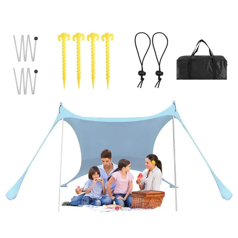 

Outdoor Beach Tent Sun Shelter Camping Shades Tents Windproof Beach Canopy Tents Sun Protection Portable Family Tent For Bea