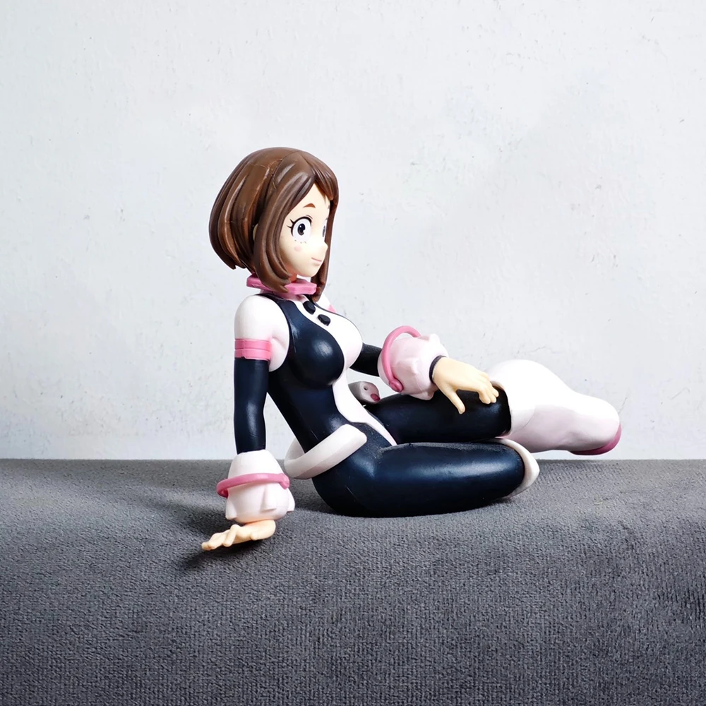 Фото MHA Hero Academia toga himiko фигурка коллекция аниме куклы игрушки Uraraka Ochako сидящая фигурка модель мальчик девочка подарок 10 см №5
