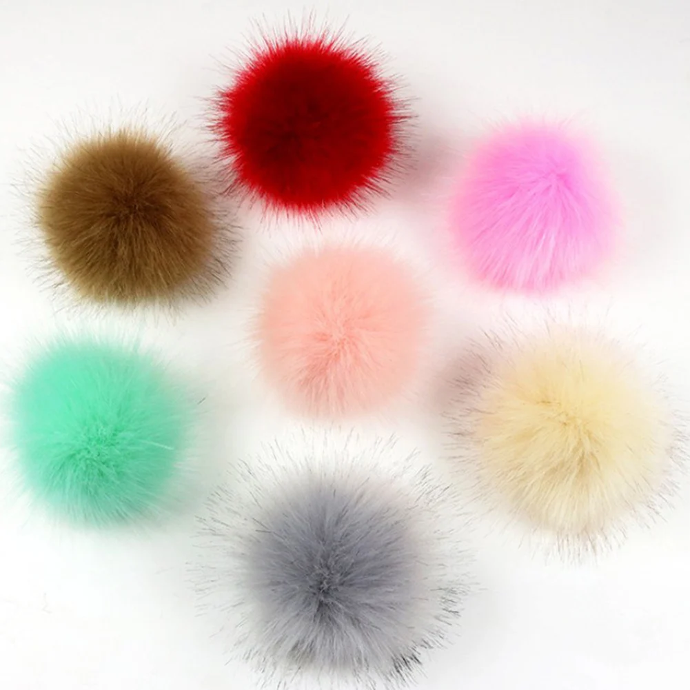 

1PC 8cm Faux Fox Fur Pom Pom Ball Hat Clothes Shoes Decoration Accessories
