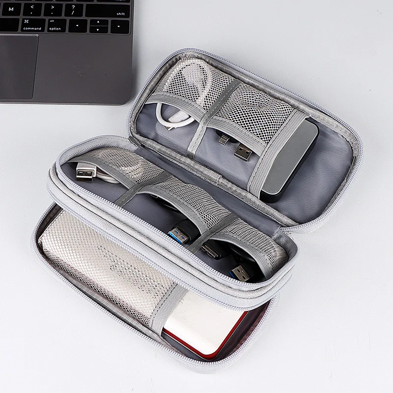 

Portable USB Cable Storage Bag Organizer Hard Drive Earphones Organizers Travel Electronics Digital Storage PouchWires Charger