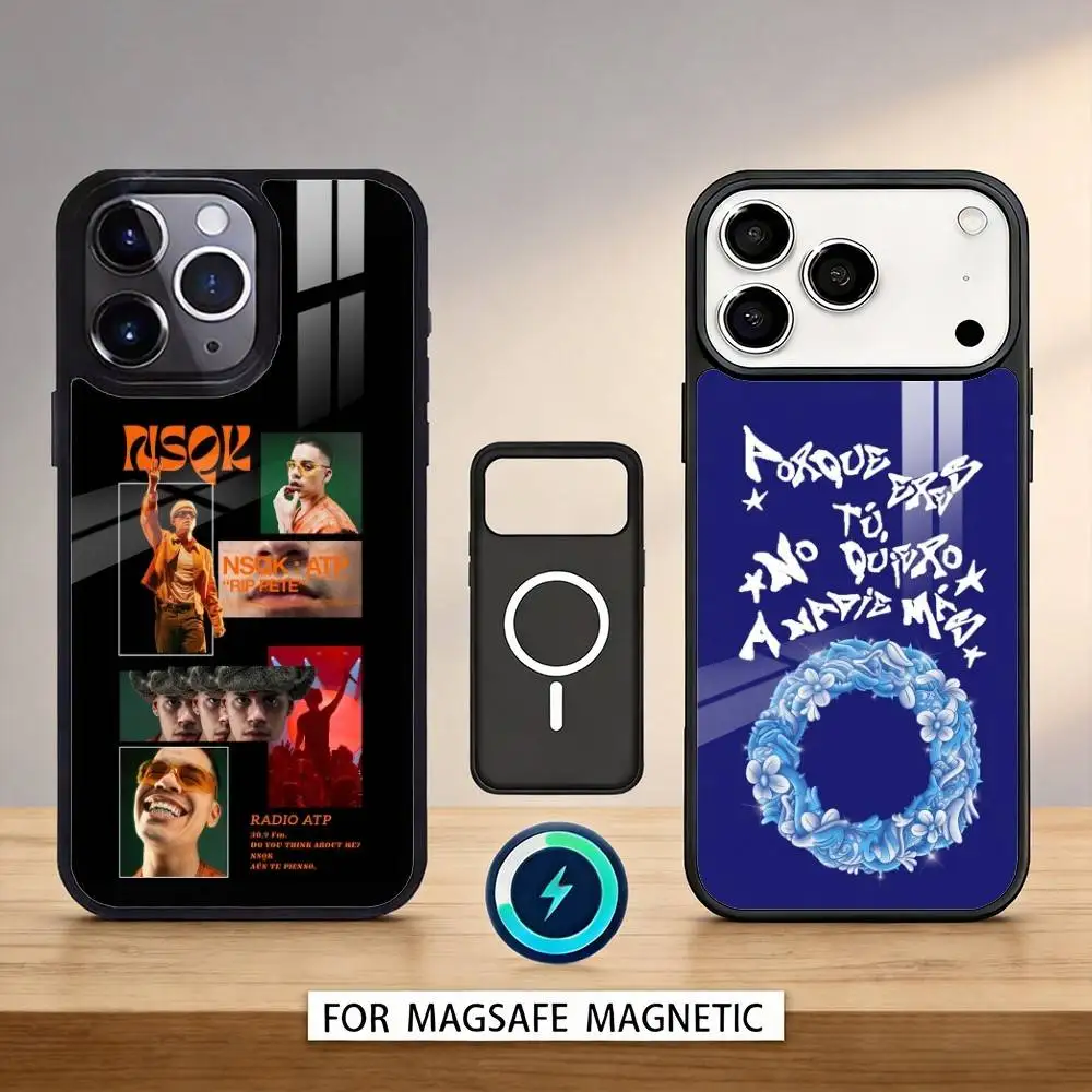 Фото Магнитный чехол N-NSQK A-ATP для iPhone 17, 16, 15, 14, 13, 12 Pro Max с поддержкой беспроводной зарядки MagSafe №1