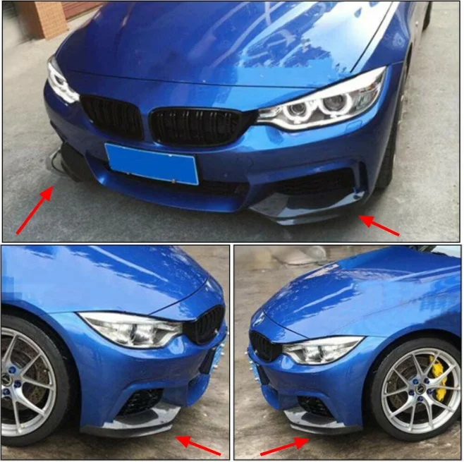 Щитки на передний бампер для BMW серии F32 4 крепление переднюю губу 2 шт.
