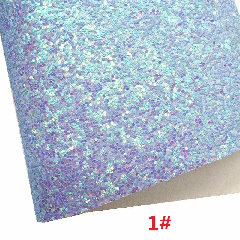 Синие Блестящие Кожаные листы с сердцем и крокодиловым тиснением из