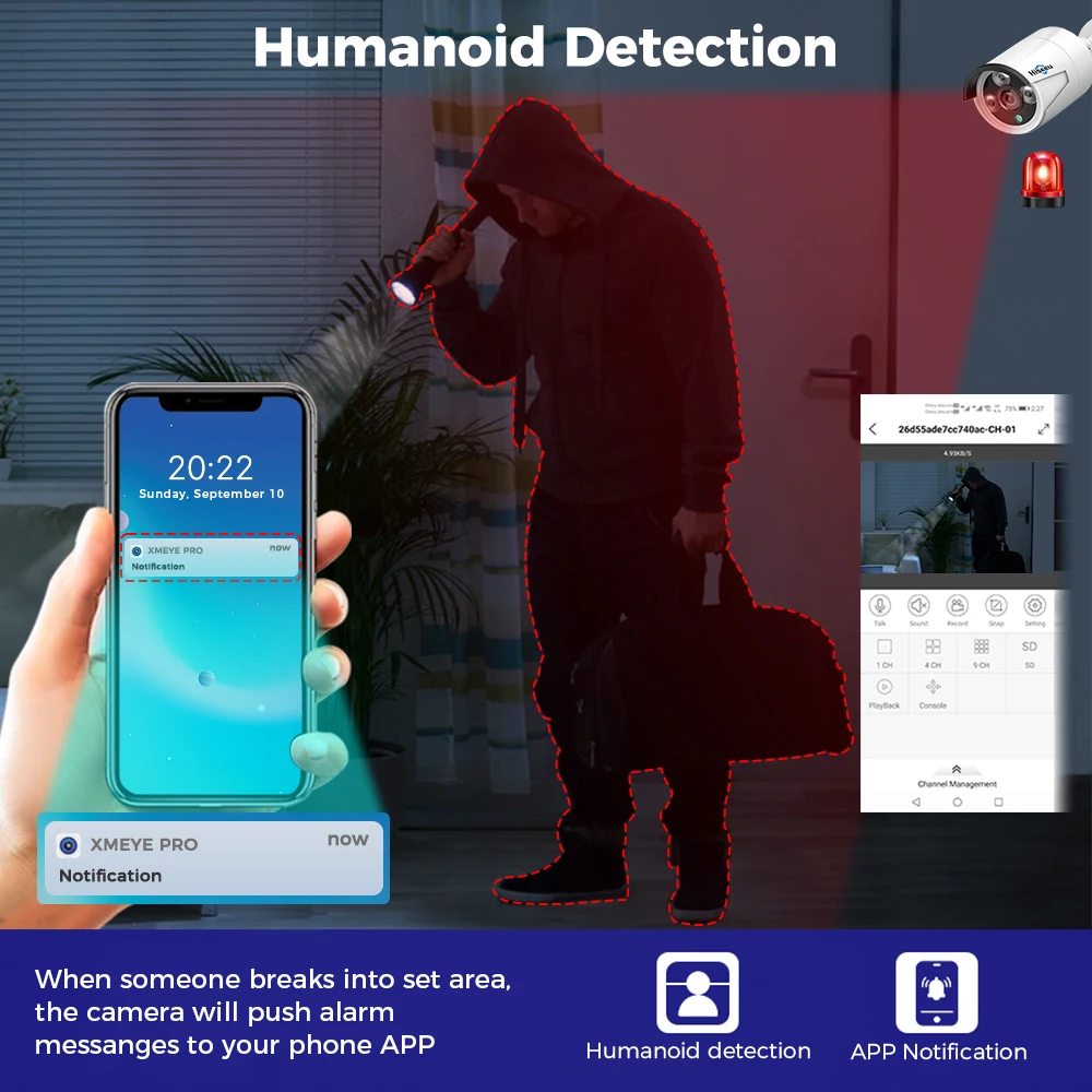 Сетевая камера Hiseeu 4MP 5MP POE