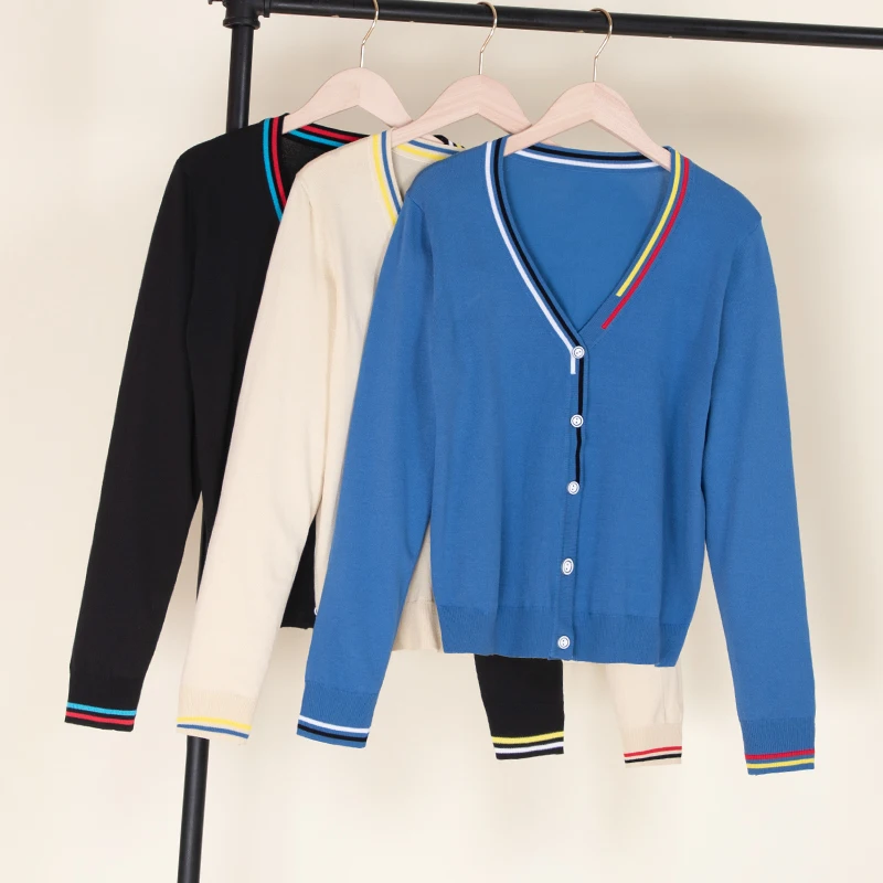 

Новинка Осень-зима 2023, укороченная Модная трикотажная кофта, Женский вязаный свитер, женская верхняя одежда
