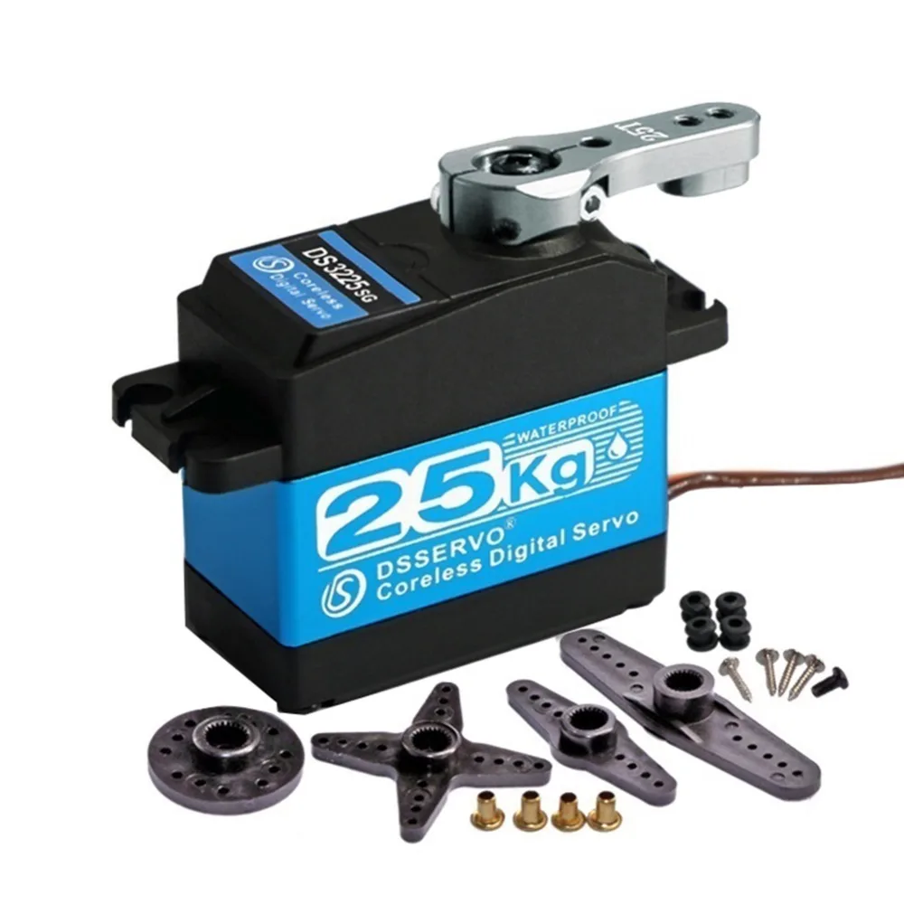 180/270 градусов DS3225 серводвигатель из нержавеющей стали без сердечника 25 кг