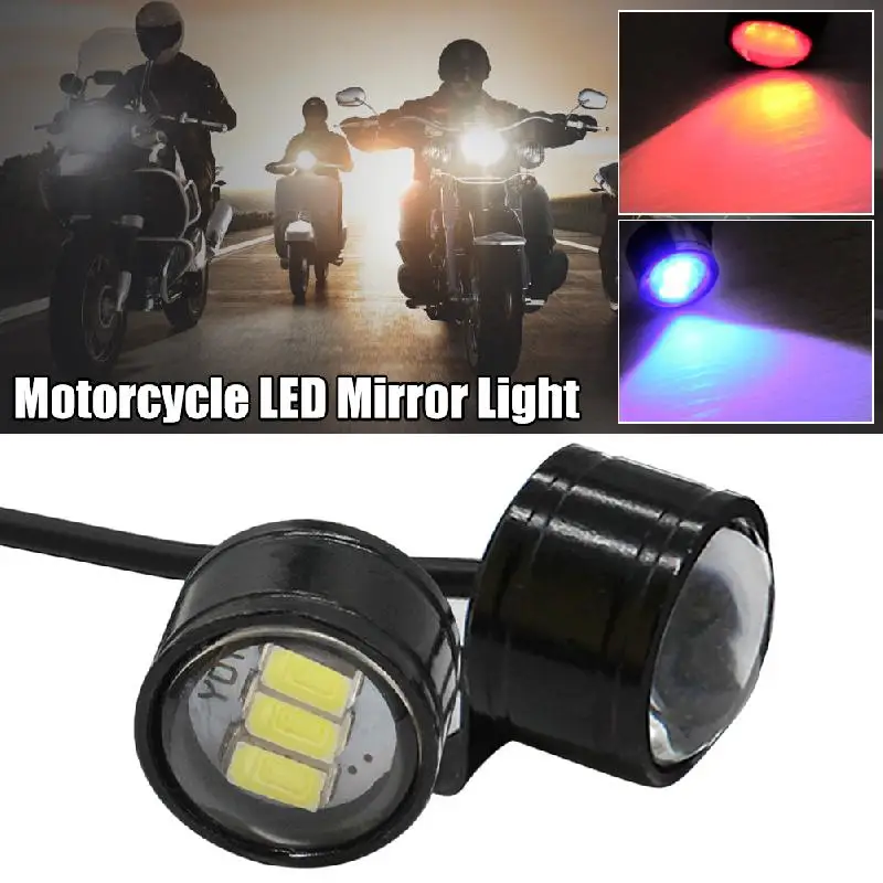 

2pcs LED DRL Running Light Super Bright Turn Signal Parking Reverse Light Motorcycle Eagle Eye Fog Lamp Waterproof Accessories
