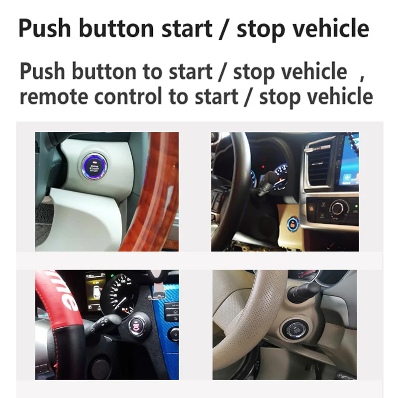 Система запуска автомобиля Push start с управлением через приложение по Bluetooth для Nissan Toyota Honda Ford Peugeot с особым кабелем.