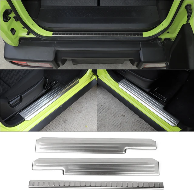 Внутренняя защитная накладка SHINEKA порог машины для задней двери,  декоративные защитные аксессуары для Suzuki Jimny JB74 2019 и выше |  AliExpress