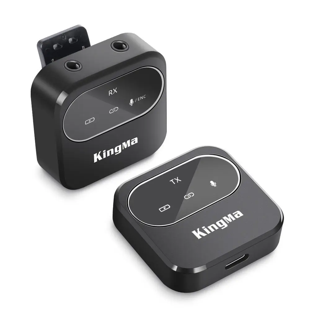 

KingMa KM-VM03 Wireless Lavalier intelligent noise reduction stable signal Microphone For camera or mobile phone live stream