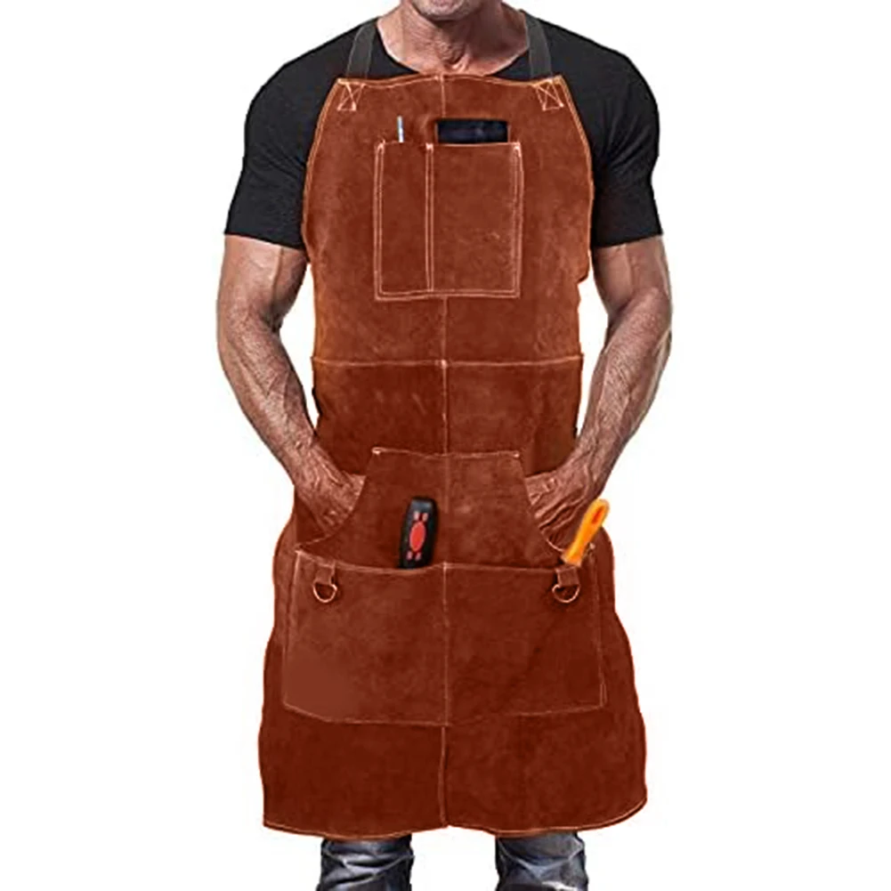 Кожаный жаростойкий фартук Cowhide