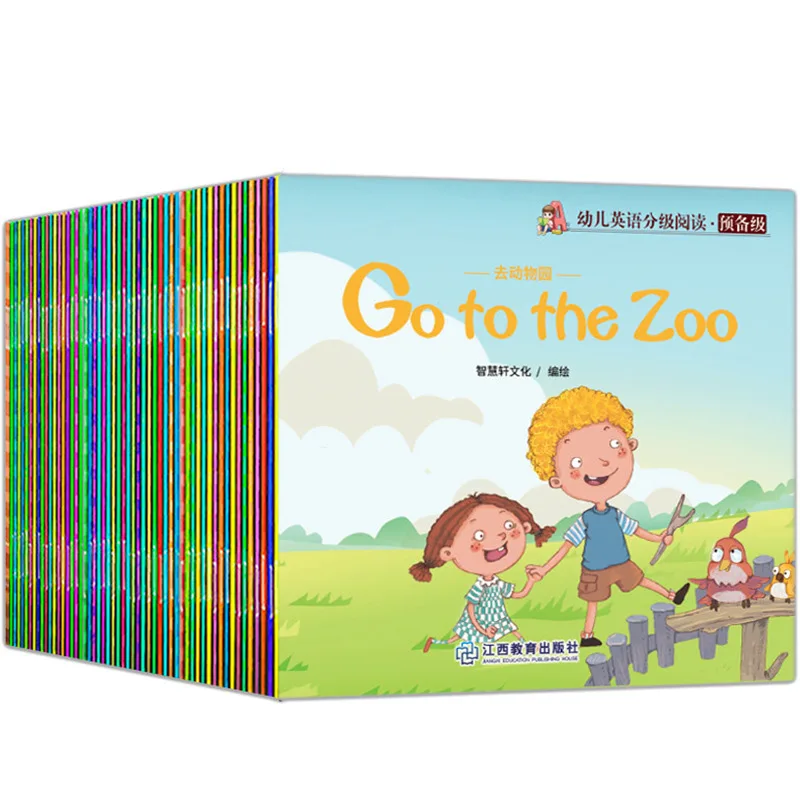 

60 Books/Set Children's English Graded Reading Picture Book Enlightenment Early Education Bedtime Storybook Go To The Zoo