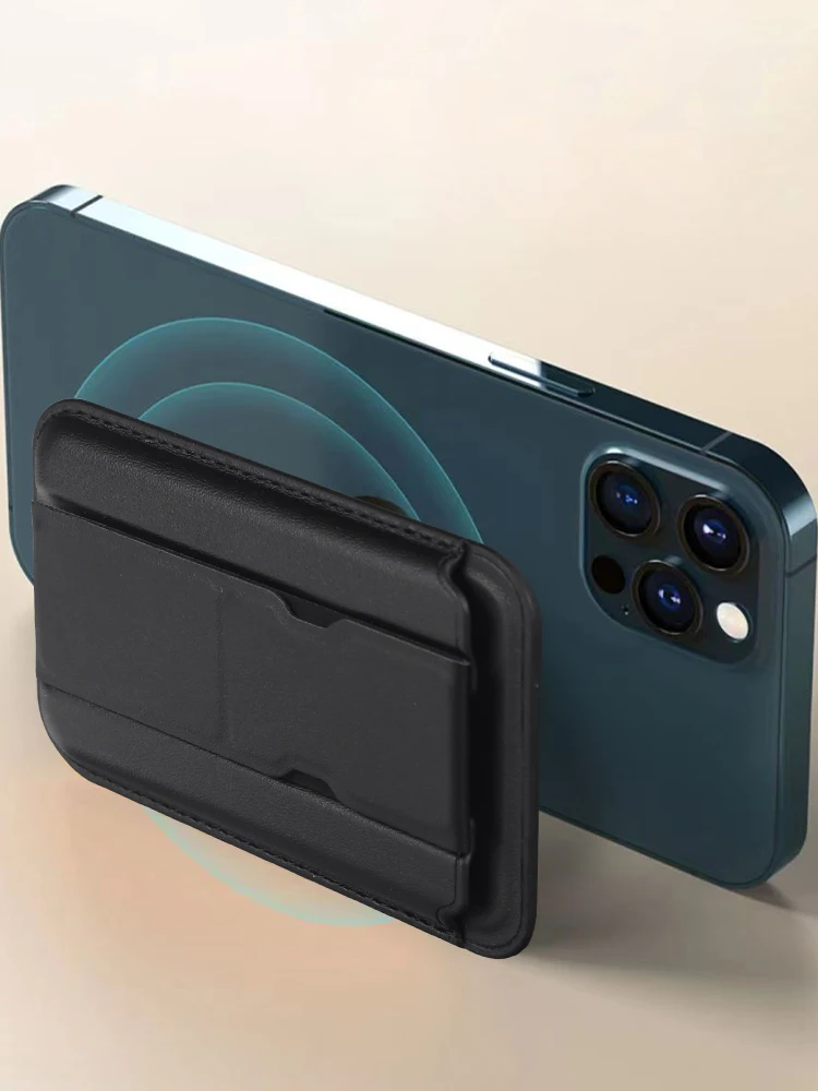 Магнитный Чехол-кошелек Для iPhone 14/13/12 Pro Max Совместимый С MagSafe Держатель Карт Со