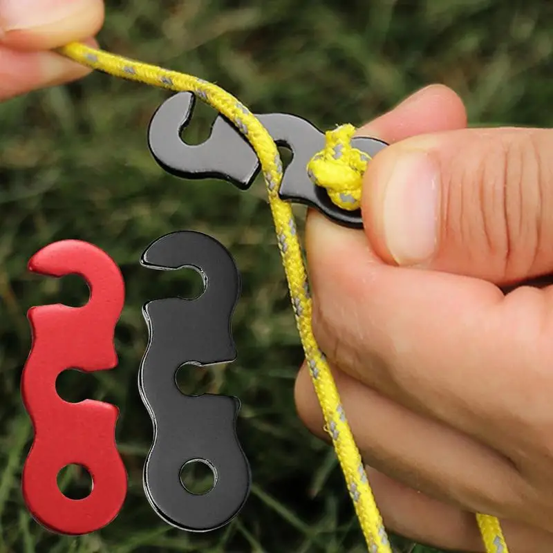 

Rope Tensioner Adjustable Camping Tent Cord Rope Buckle S Type Tensioner Fastener Kit Outdoor Camping Tents Securing Accessories