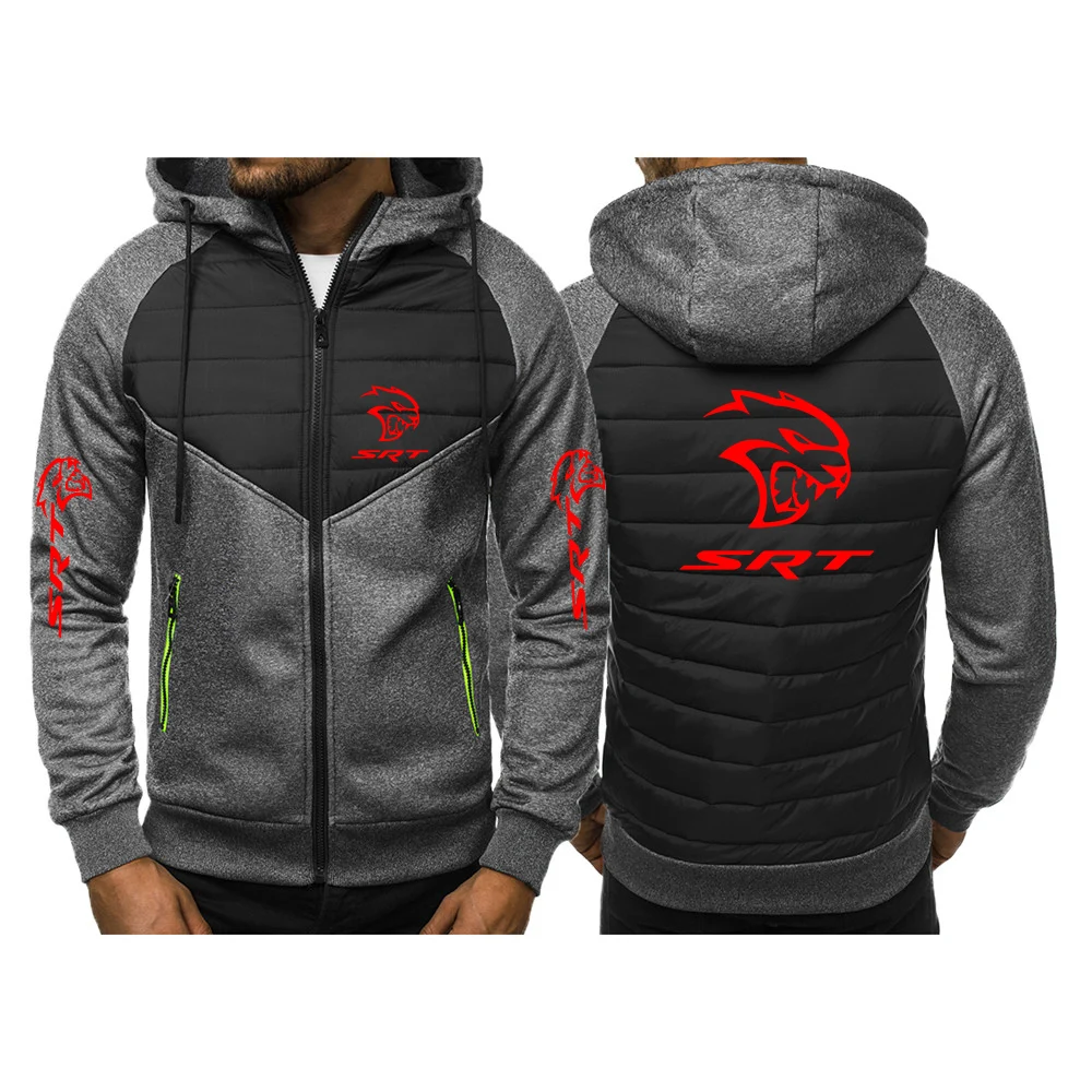 

SRT Hellcat 2023 Men's New Winter Zipper Hoodies Jackets Cotton Waterproof Outwear Casual Keep Warmer Windbreaker Tops Clothing