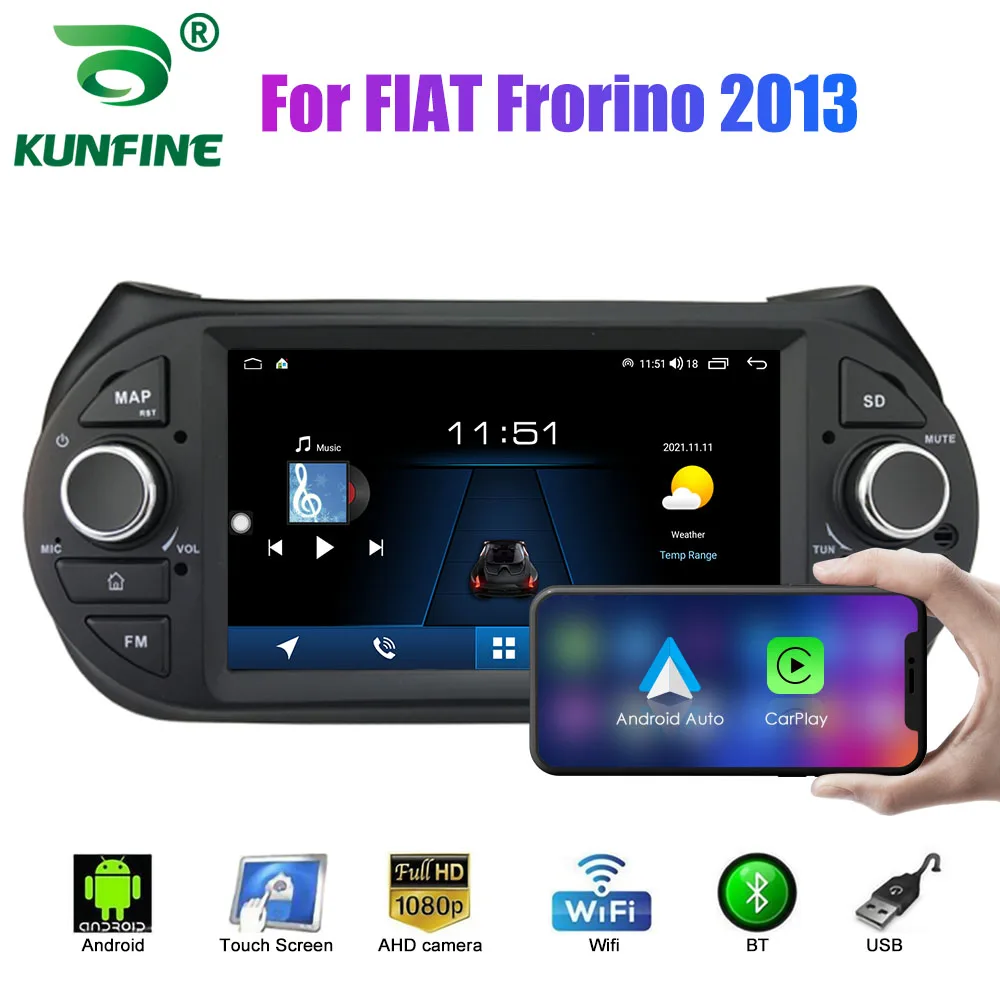 

Автомагнитола 2 Din, Android, для FIAT Frorino 2013, бездисковая автомобильная стереосистема, мультимедийный видеоплеер, DVD-плеер, GPS-навигация, Carplay