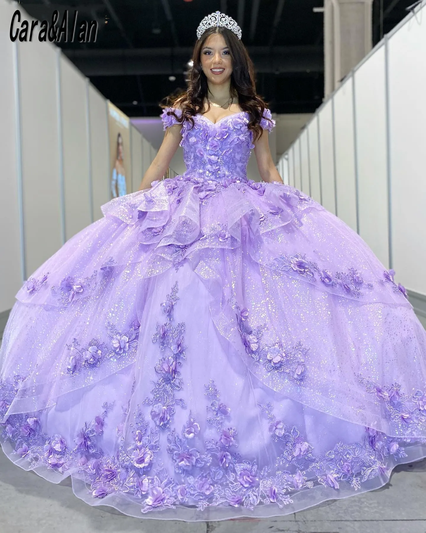 

Платье для выпускного вечера с открытыми плечами и цветочной аппликацией, 15 лет