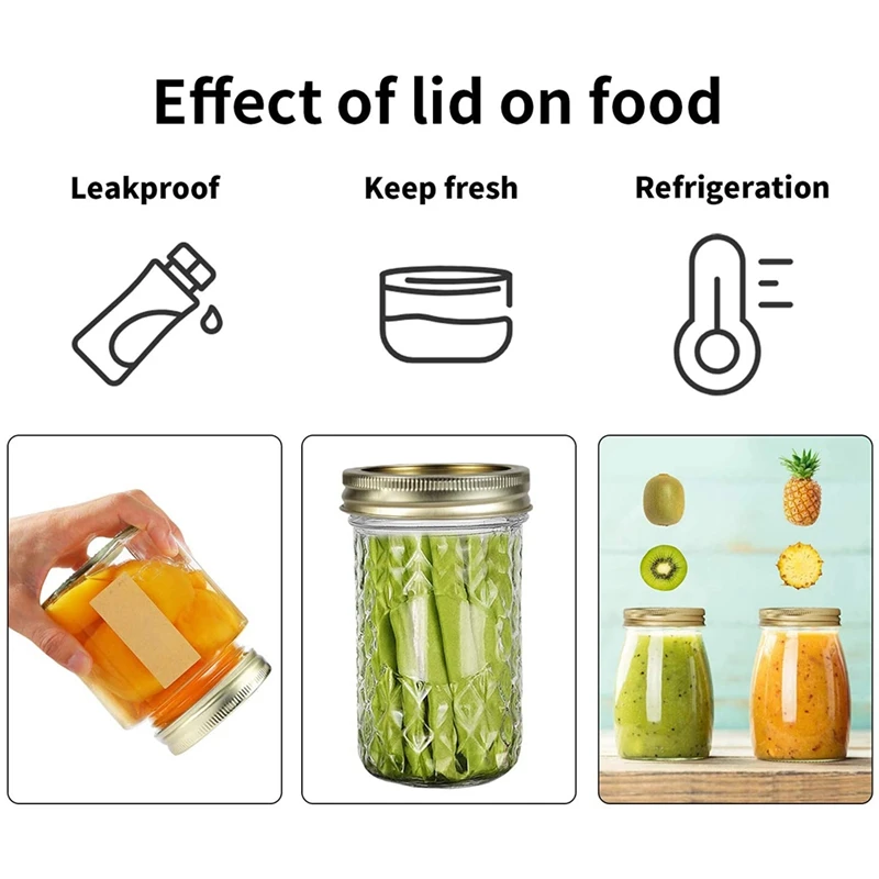 Крышки и кольца для банок Mason крышек консервирования шариков обычный рот
