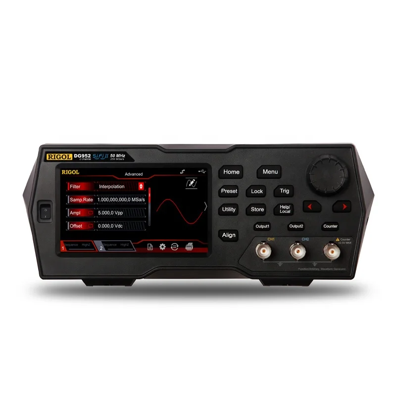 

Rigol DG952 4,3 "TFT цветной сенсорный экран 2-канальный генератор сигналов с частотой 50 МГц