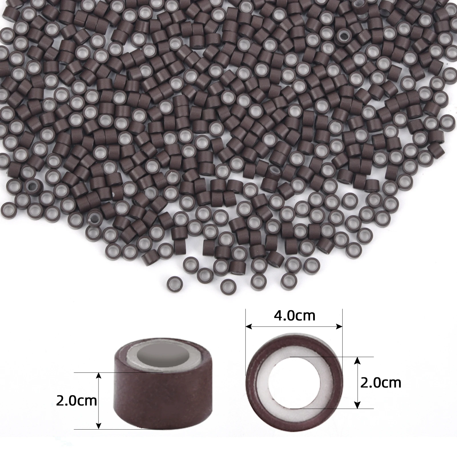 1000 шт. силиконовые кольца для наращивания волос 5 цветов