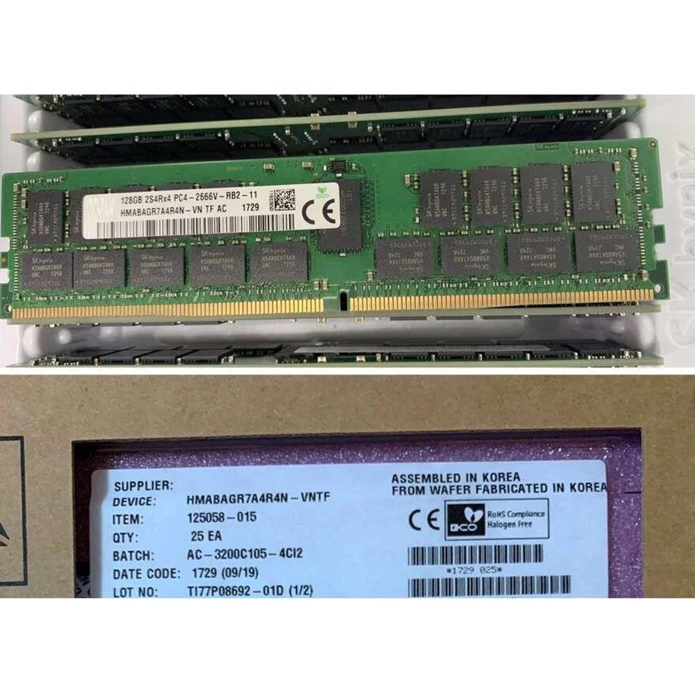 1 шт. для SK Hynix RAM 128GB 2S4RX4 PC4-2666V-R 128G DDR4 2666 Серверная память